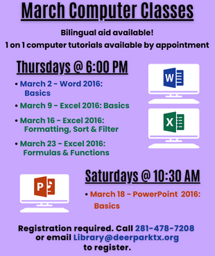 News Flash March Computer Class