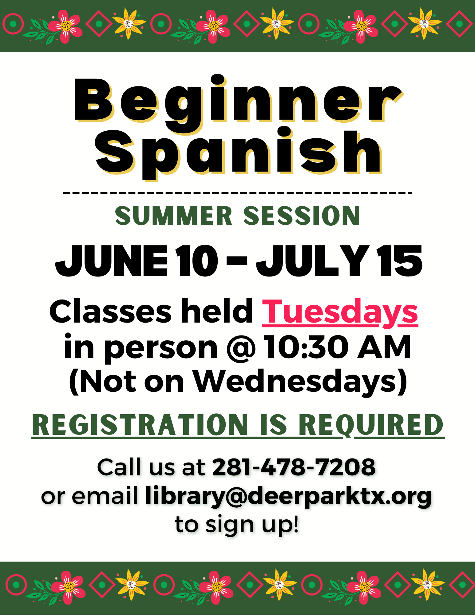Beginner Spanish Summer Session