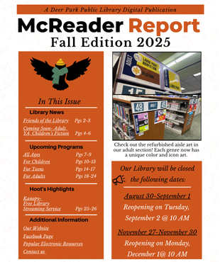 McReader Fall 2025 Newsflash