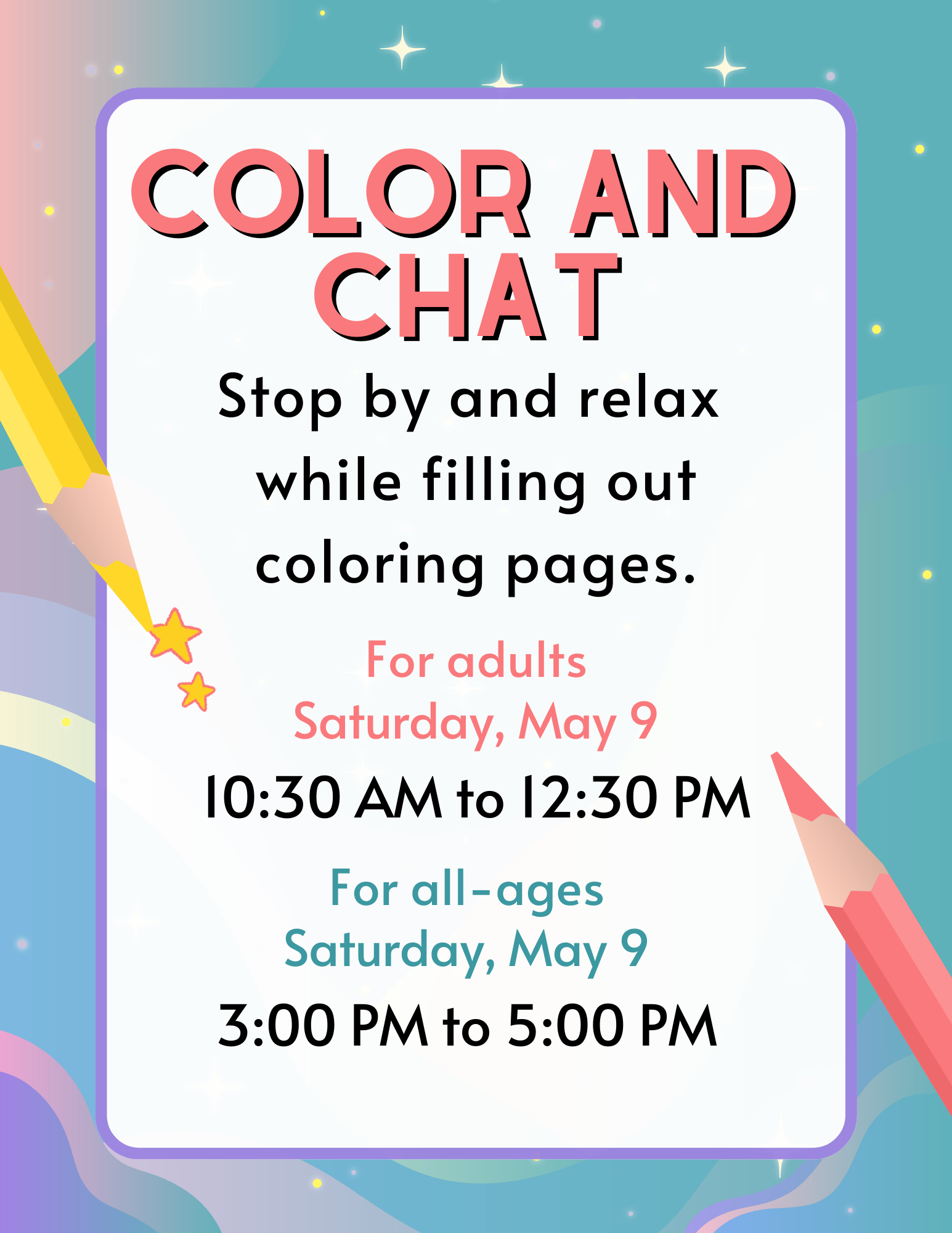 Color & Chat - May 2026