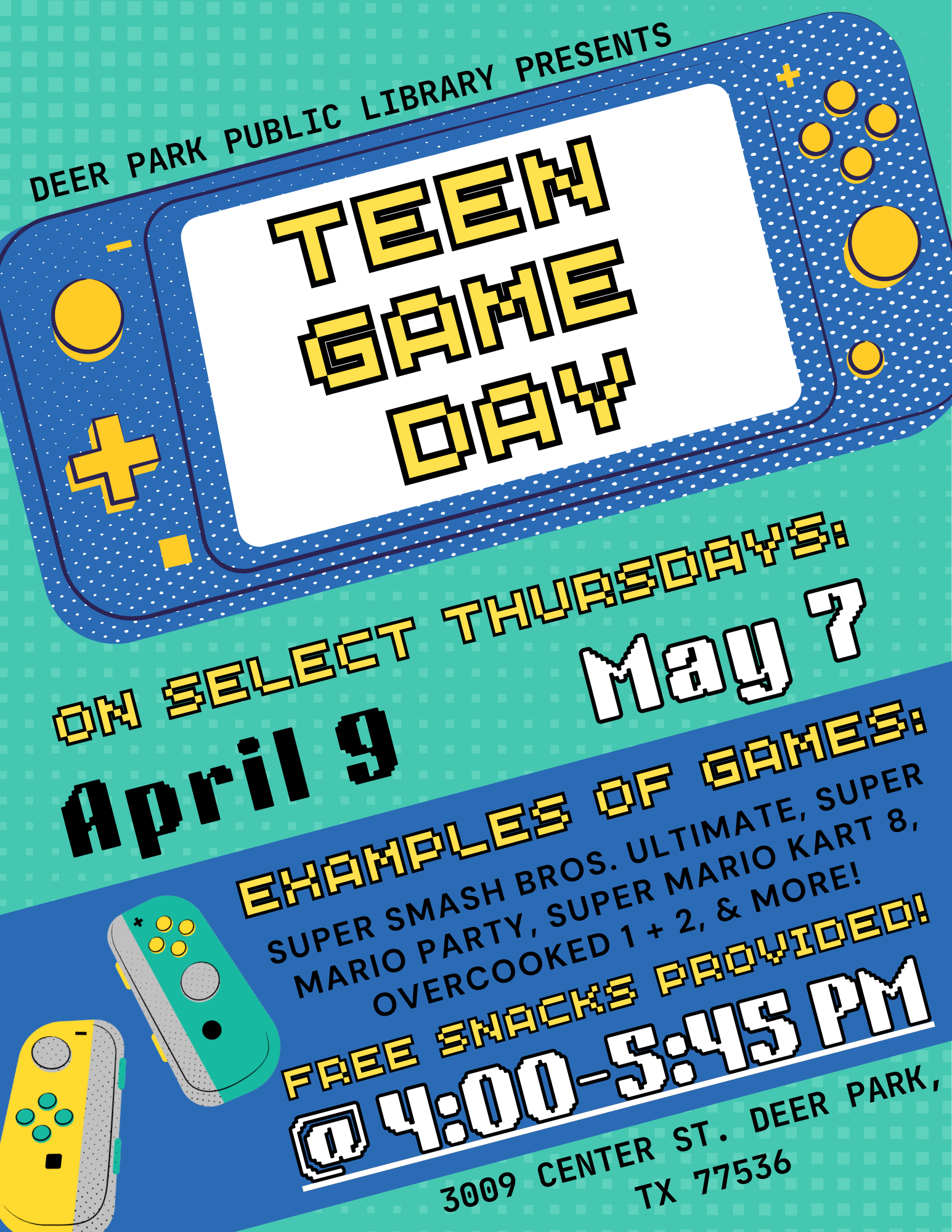 Teen Game Day - Spring 2026